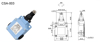 تصویر  لیمیت سوییچ فشاري قرقره دار تیپ پهن مدل CSA-003