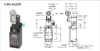 تصویر  میکروسوییچ دو طرفه ضامن دار با اهرم و قرقره فلزی مدل C4N-4A25R