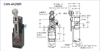 تصویر  میکروسوییچ ضامن دار رگلاژی با قرقره و اهرم فلزی مدل C4N-4A2MR